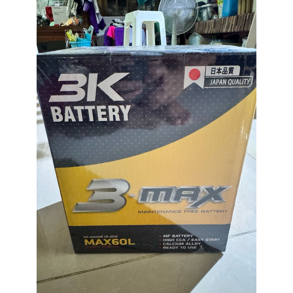 แบตเตอรี่ 3K MAX60L 40แอมป์