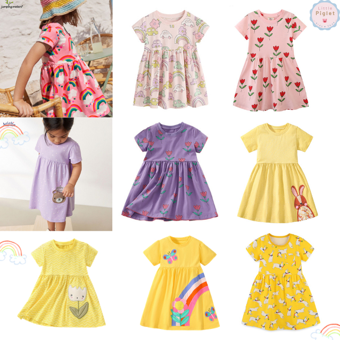 Little Piglet พร้อมส่ง ชุดเดรส ชุดกระโปรง Dress แขนสั้น เด็กผู้หญิง Summer Collection