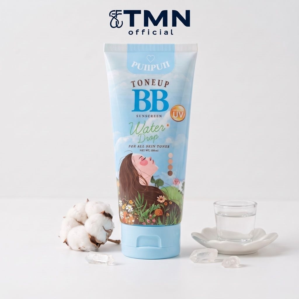 ​PUIIPUII Tone Up BB Sunscreen Lotion (150 ml) ครีมปรับผิวไบรท์ กันเเดด กันน้ำ กันเหงื่อ