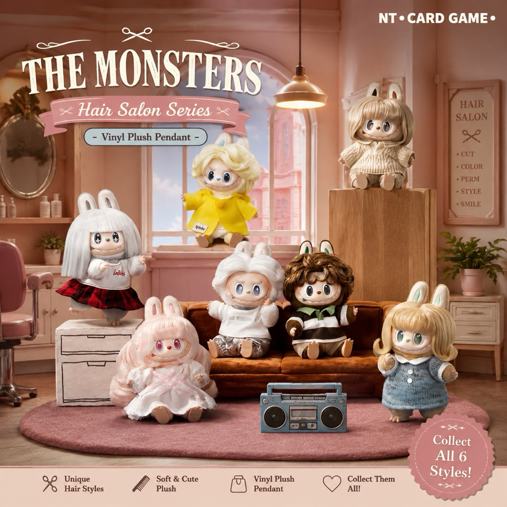 [ พร้อมส่งจากช็อปไทย ] THE MONSTERS Hair Salon Series - Vinyl Plush Pendant