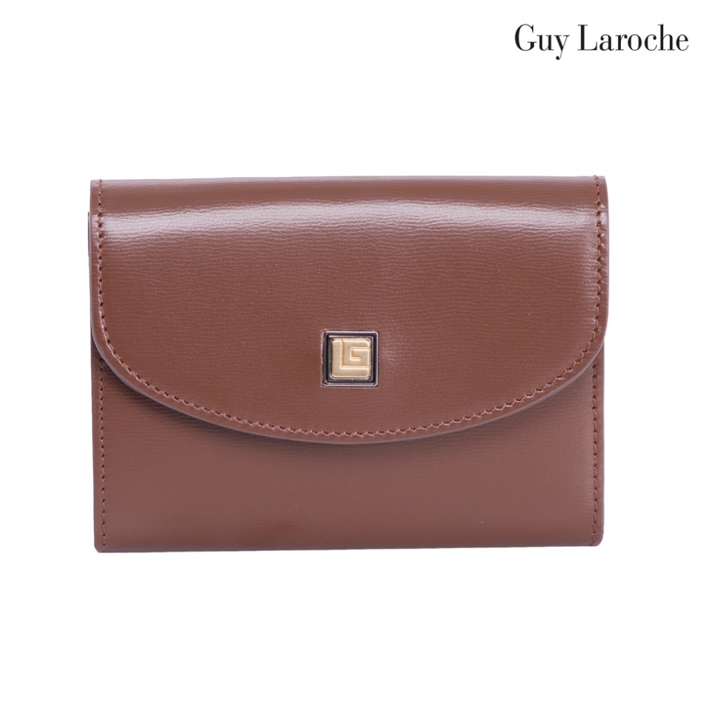 Guy Laroche กระเป๋าสตางค์ผู้หญิง พับสั้น สีน้ำตาล รุ่น AGP10522W6BRS