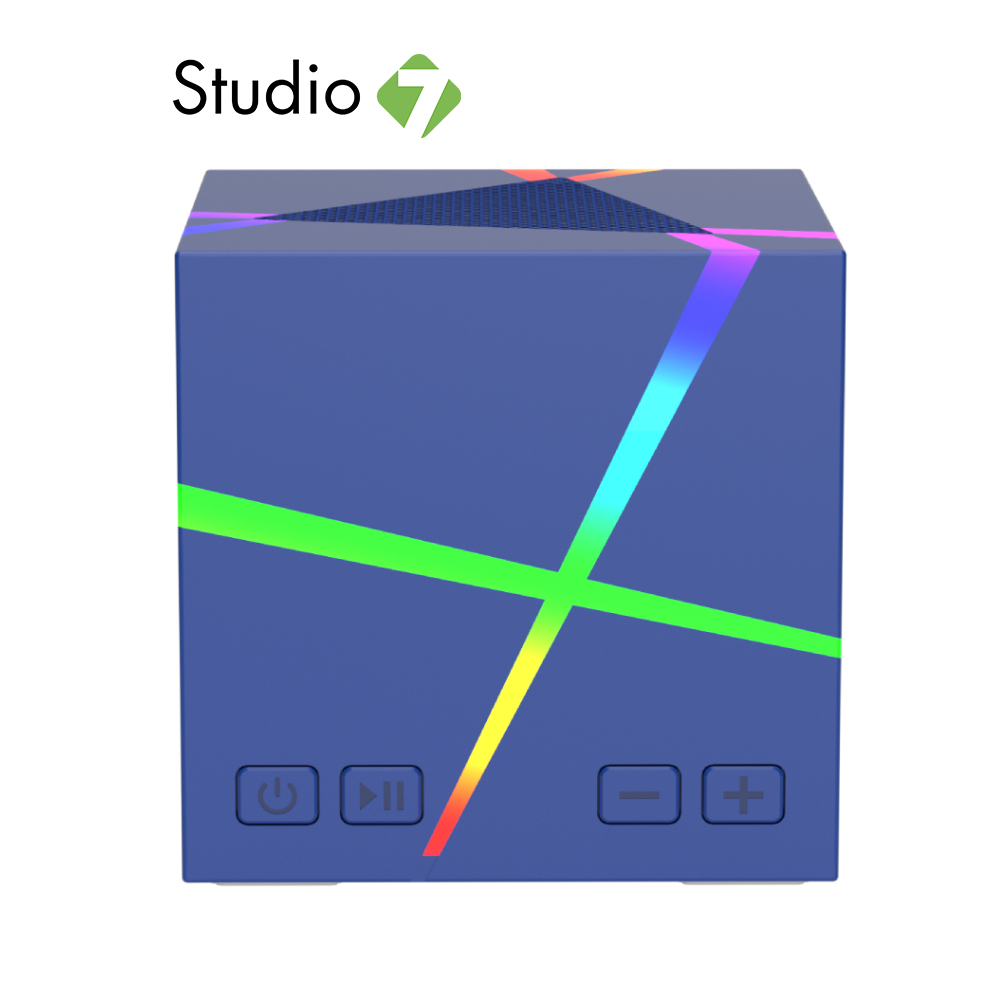 TECHPRO ลำโพงบลูทูธ Magic Cube Speaker RGB (HYS-204D) ลำโพงไร้สาย กันน้ำ IPX5 by Studio 7
