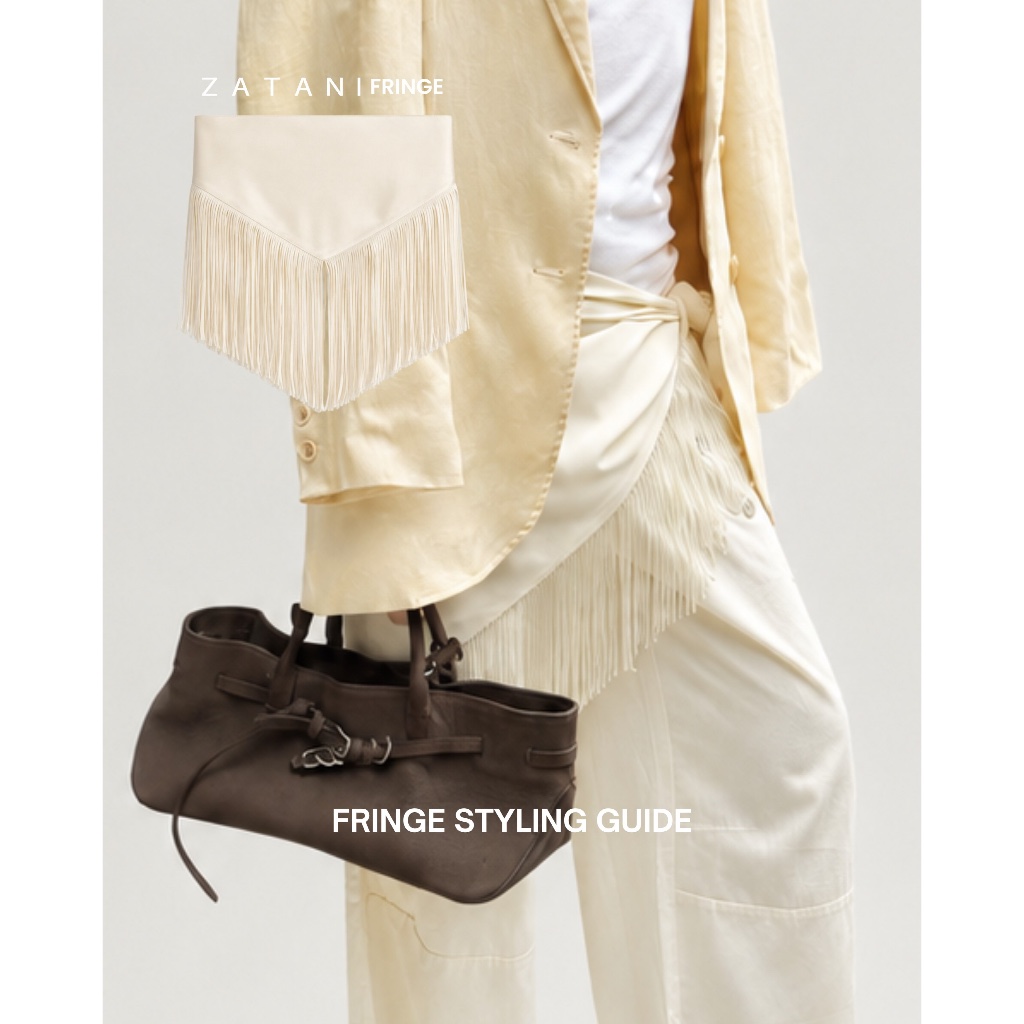 PRE ORDER ZTN1248-Fringe Waist Wrap (พรีออเดอร์เฉพาะสีครีม !!! สีดำมีพร้อมส่ง )