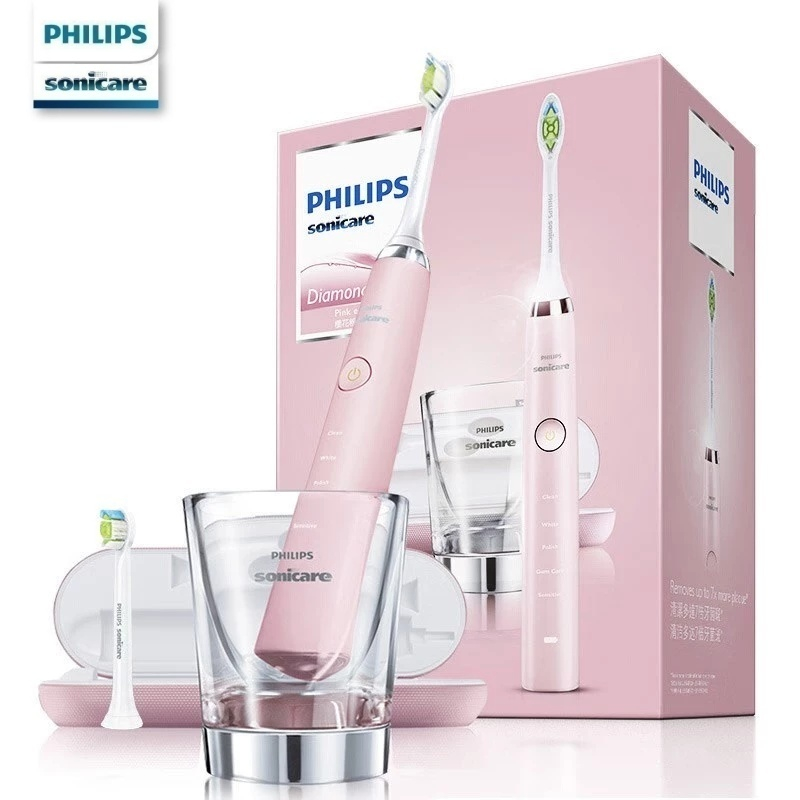 Philips Sonicare ฟิลิปส์ แปรงสีฟันไฟฟ้า DiamondClean รุ่น HX9914/76 (สีชมพู) HX9914/75 (สีดำ)