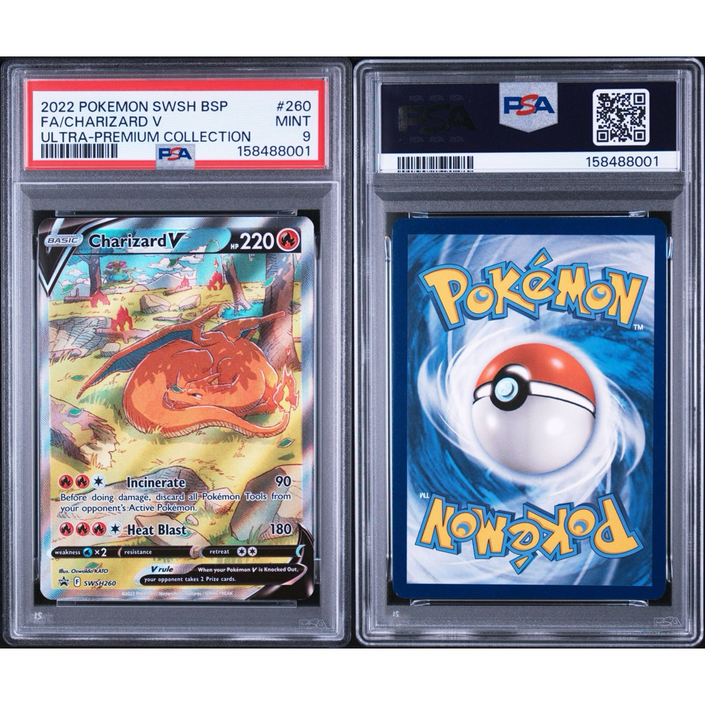 Card Grade Pokemon Charizard V ลิซาร์ดอน V ของแท้ สินค้าพร้อมส่ง