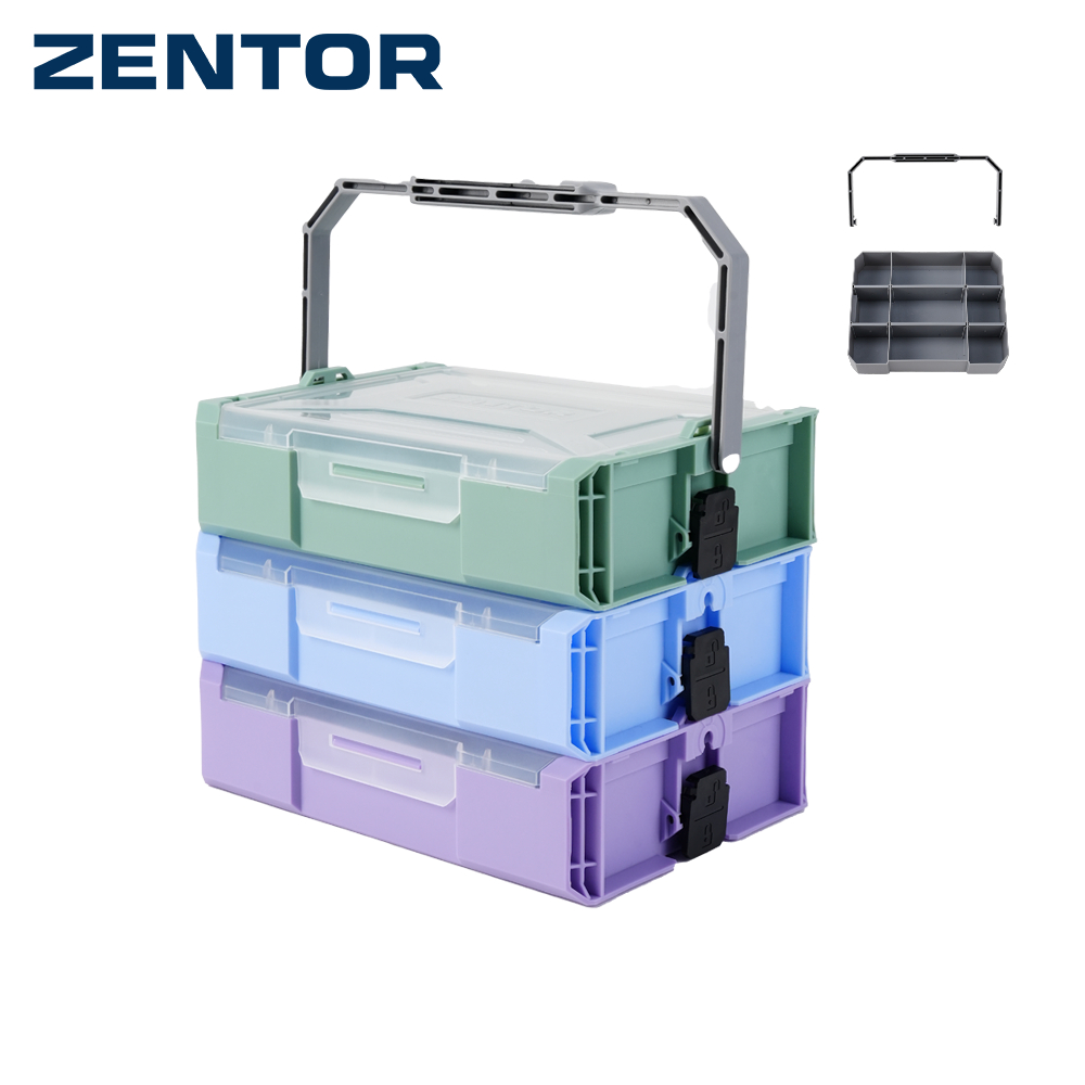 Zentor กล่องใส่ของ กล่องจัดเก็บอุปกรณ์ อเนกประสงค์ ซ้อนได้ พลาสติก ทนทาน Tool Box