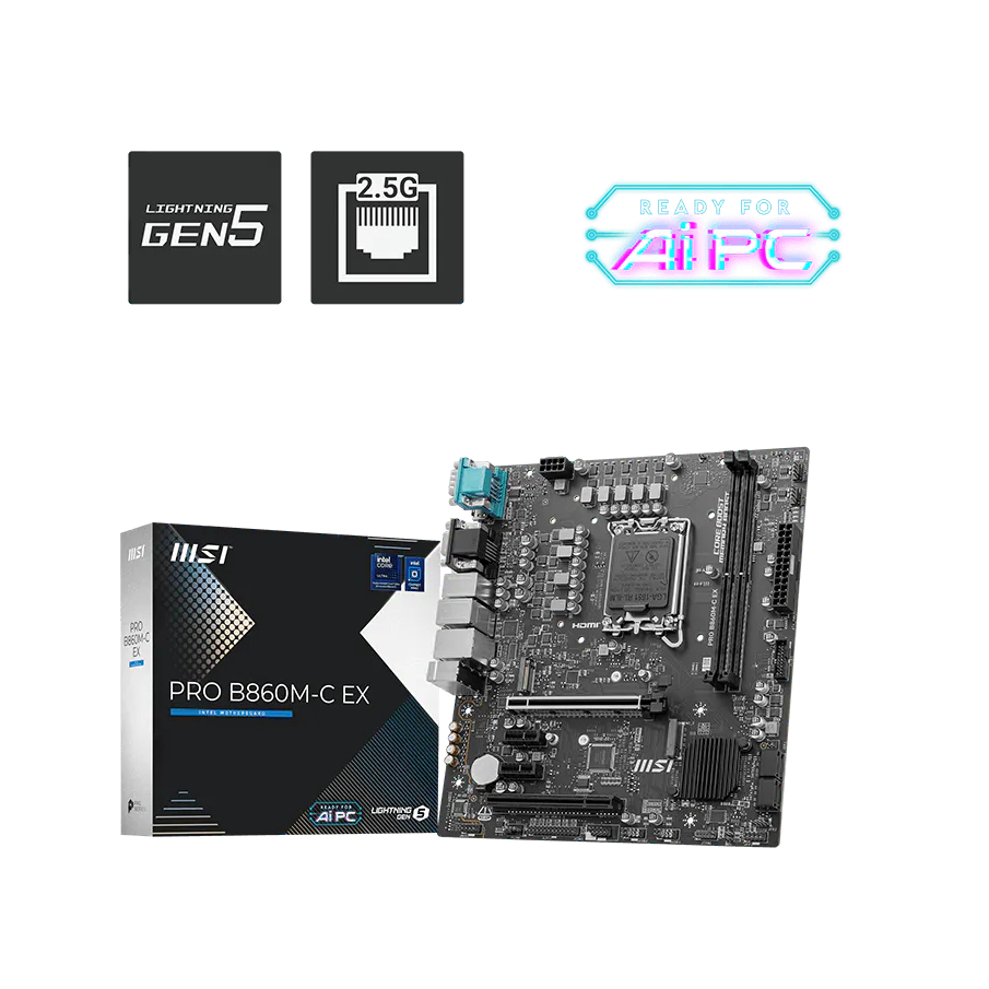 MAINBOARD (เมนบอร์ด)  MSI PRO B860M-C EX LGA 1851 DDR5 mATX