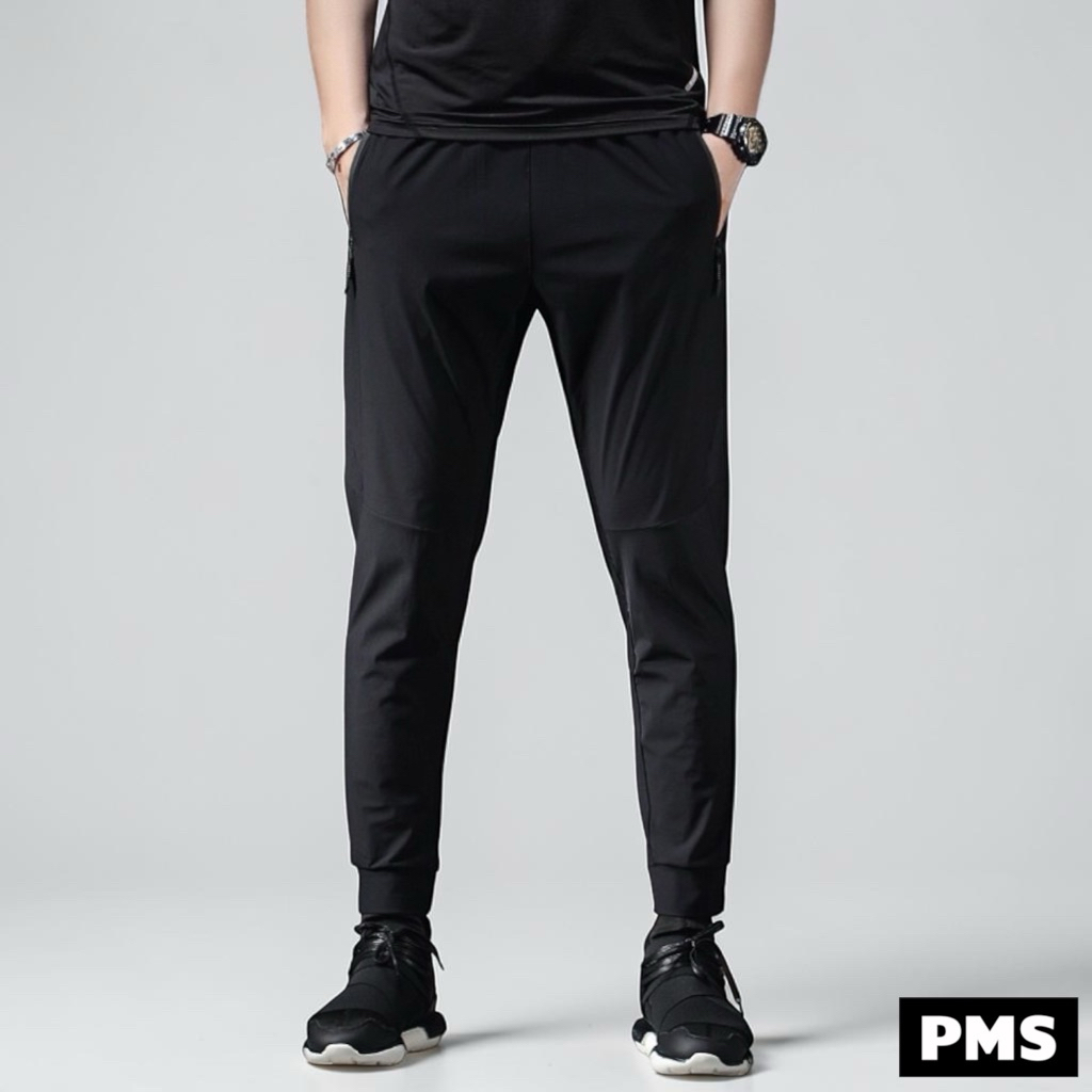 PLAIN.M.SHOP กางเกงวอร์มผู้ชายปลายจั้ม [ Spandex X Nylon ]  #ลืมกางเกงวอร์มแบบเดิมๆที่เคยมี