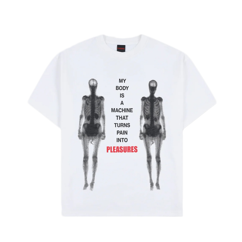 PLEASURES P26SP060-WHITE MACHINE T-SHIRT WHITE