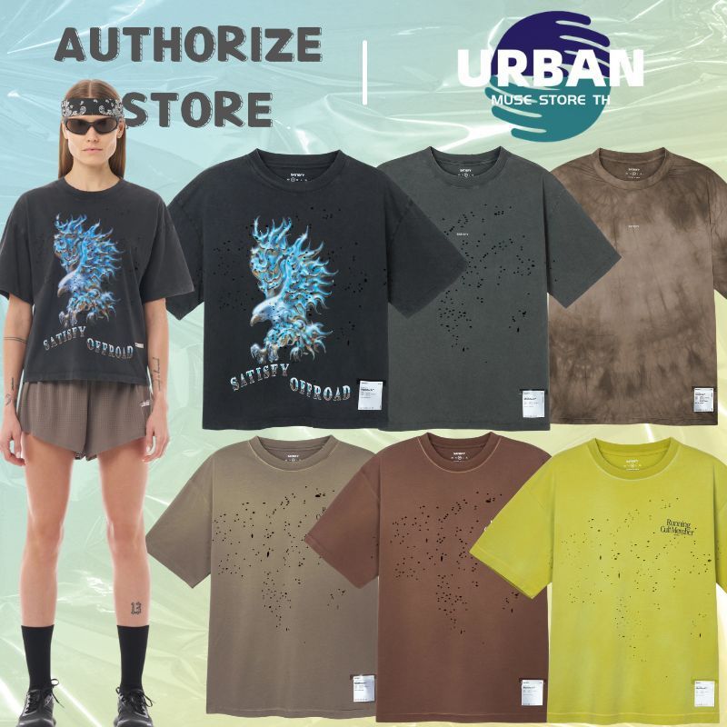 【ถดราคาพิเศษ】Satisfy Mothtech T-Shirt เสื้อผ้าแฟชั่นผู้ชาย  เสื้อยืด เสื้อยืดสีพื้น 【100% ของแท้】