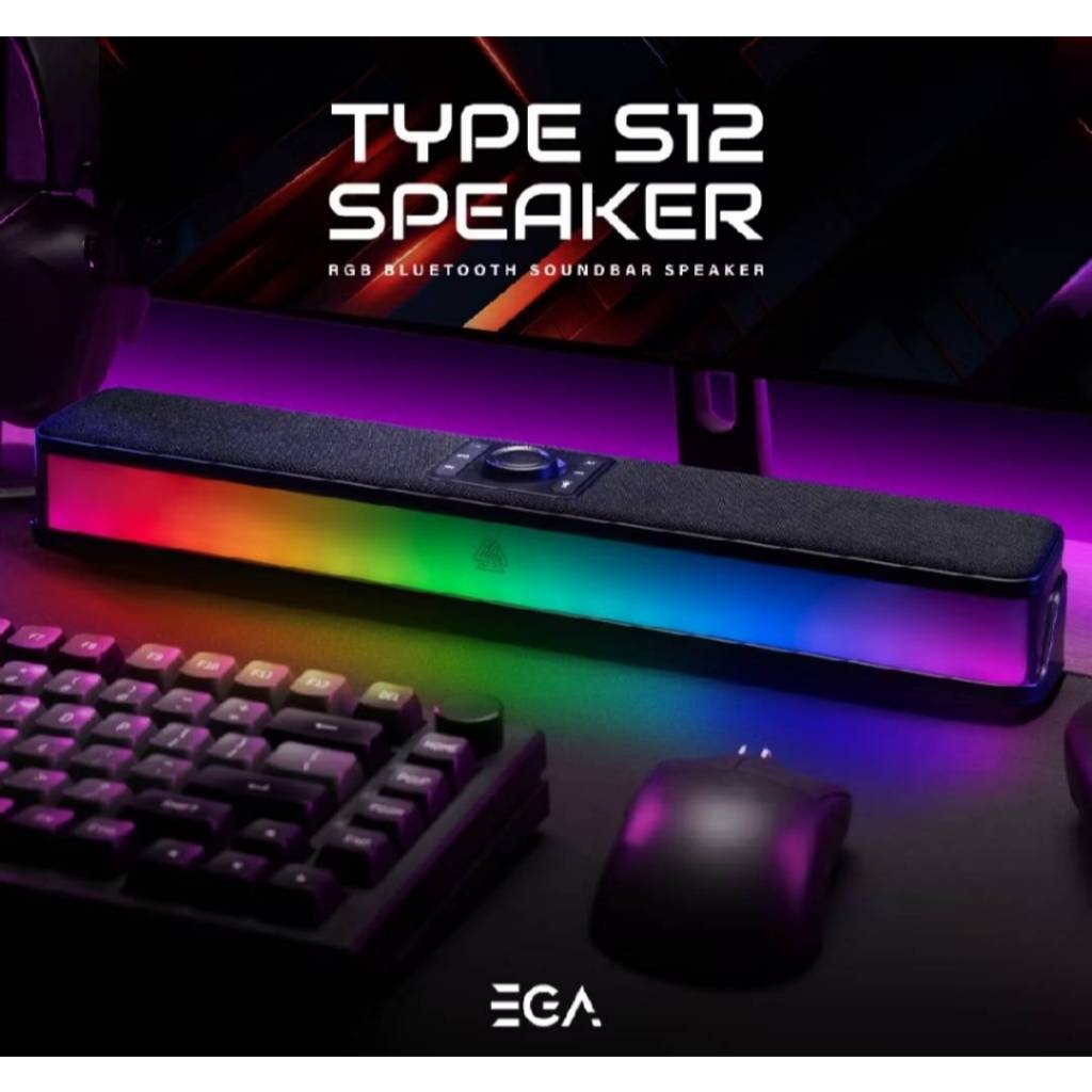 EGA TYPE S12 RGB Bluetooth Soundbar Speaker ระยะ Bluetooth สูงสุดประมาณ 10 เมตร