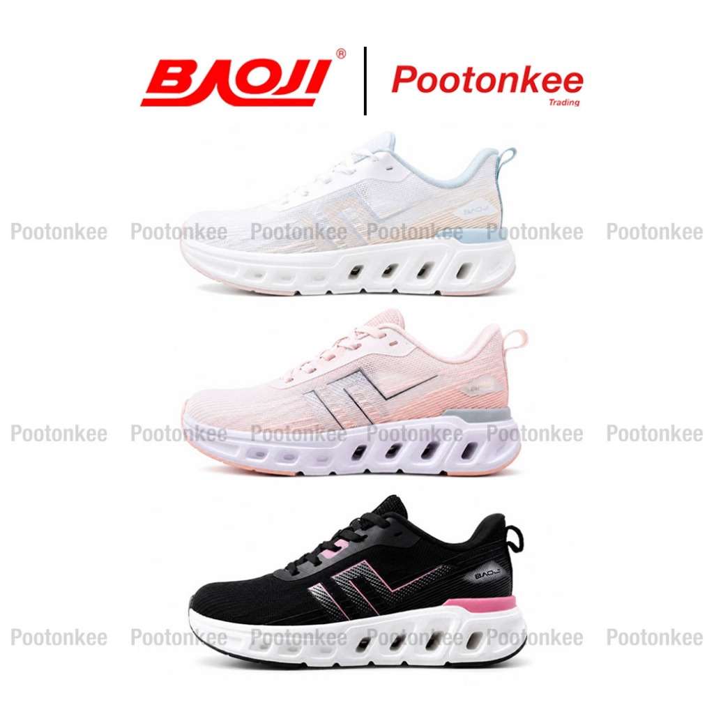 Baoji รุ่น BJW 1201 RUNNING รองเท้าผ้าใบผู้หญิง แบบผูกเชือก ไซส์ 37-41