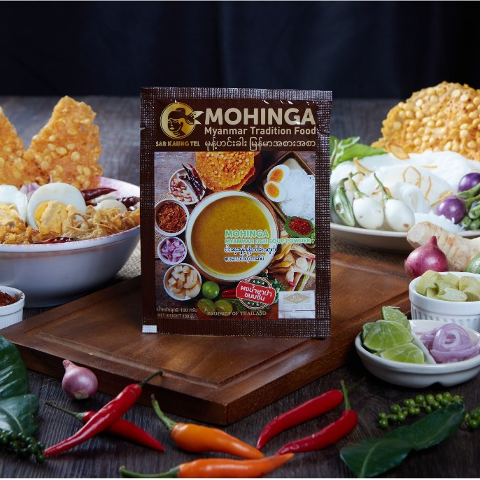 ผงน้ำยาป่า MOHINGA ขนาด 100 กรัม ตราSAR KAUNG TEL