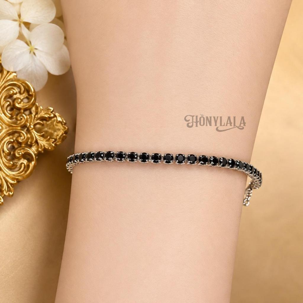 ONN23 นิลดำ | แหวน และข้อมือปรับขนาดได้ | ซื้อ 1 แถม 2 แถมกล่องหนัง แถมเครื่องประดับ 1 ชิ้น
