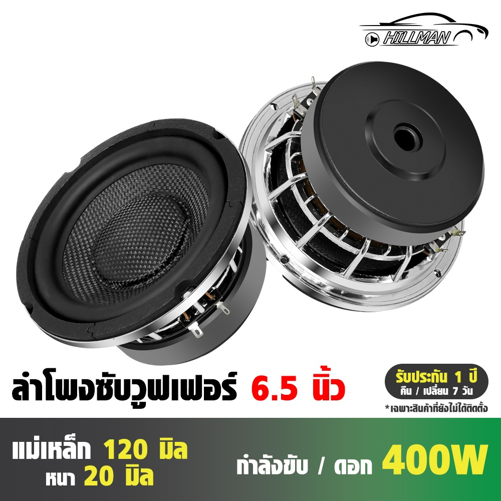 MAN  ซับ6.5นิ้ว เหล็กหล่อ วอยซ์คู่ หน้าเคฟล่า 120x20 ดอกลำโพงซับเบส ลำโพงซับ ซับวูฟเฟอร์