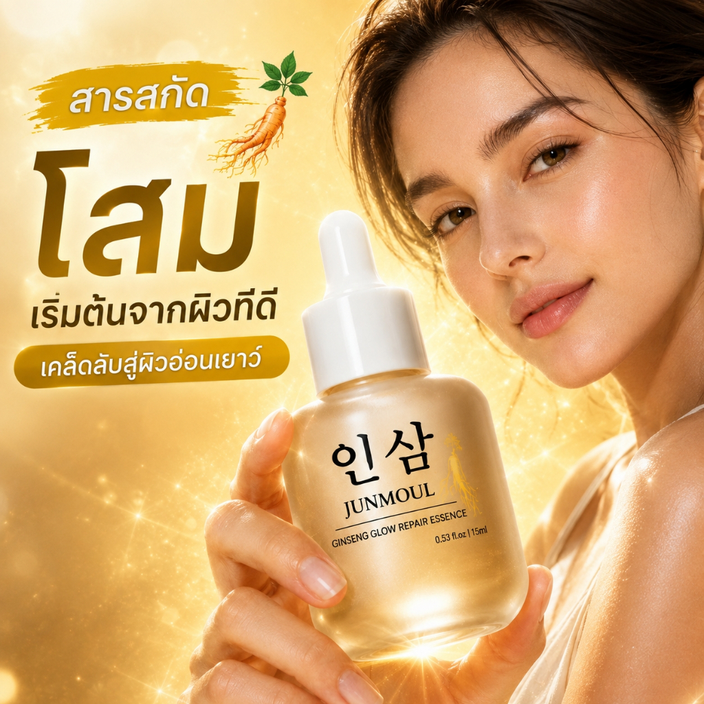 เซรั่มบำรุงผิวหน้า รากโสม ขนาด 15 มล.เซรั่มบำรุงผิวหน้า ฟื้นฟูผิว แอดวานซ์ ไวท์เทนนิ่ง เซรั่ม กระจ่างใส essence ampoule
