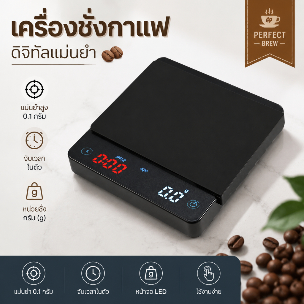 KC200 Coffee Scale (Pro / Mini) เครื่องชั่งกาแฟ ตาชั่งมัทฉะ / ตาชั่งดิจิตัล พกพาสะดวก มีหลายโหมดการใ