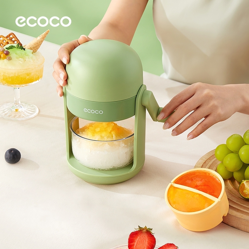 [พร้อมส่ง]Ecoco เครื่องทำน้ำแข็งไสแบบมือหมุน ไม่ใช้ไฟฟ้า ไสละเอียด ทำขนมหวานได้หลากหลาย