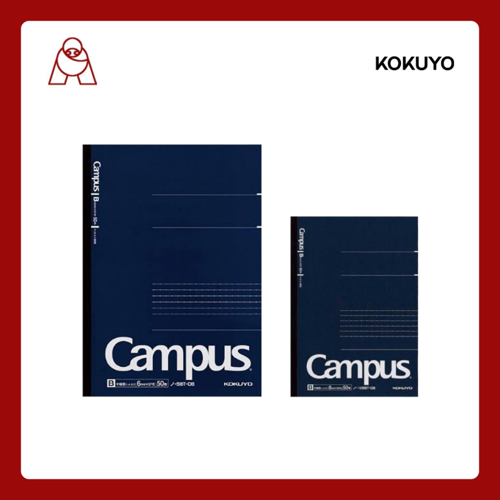 Kokuyo Campus สมุดโน๊ตจดบันทึก แบบมีเส้นขนาด A5 B5