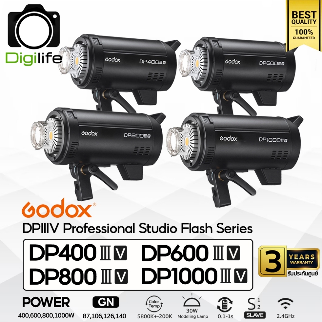 Godox Flash DP400IIIV, DP600IIIV, DP800IIIV, DP1000IIIV - Bowen Mount / Digilife