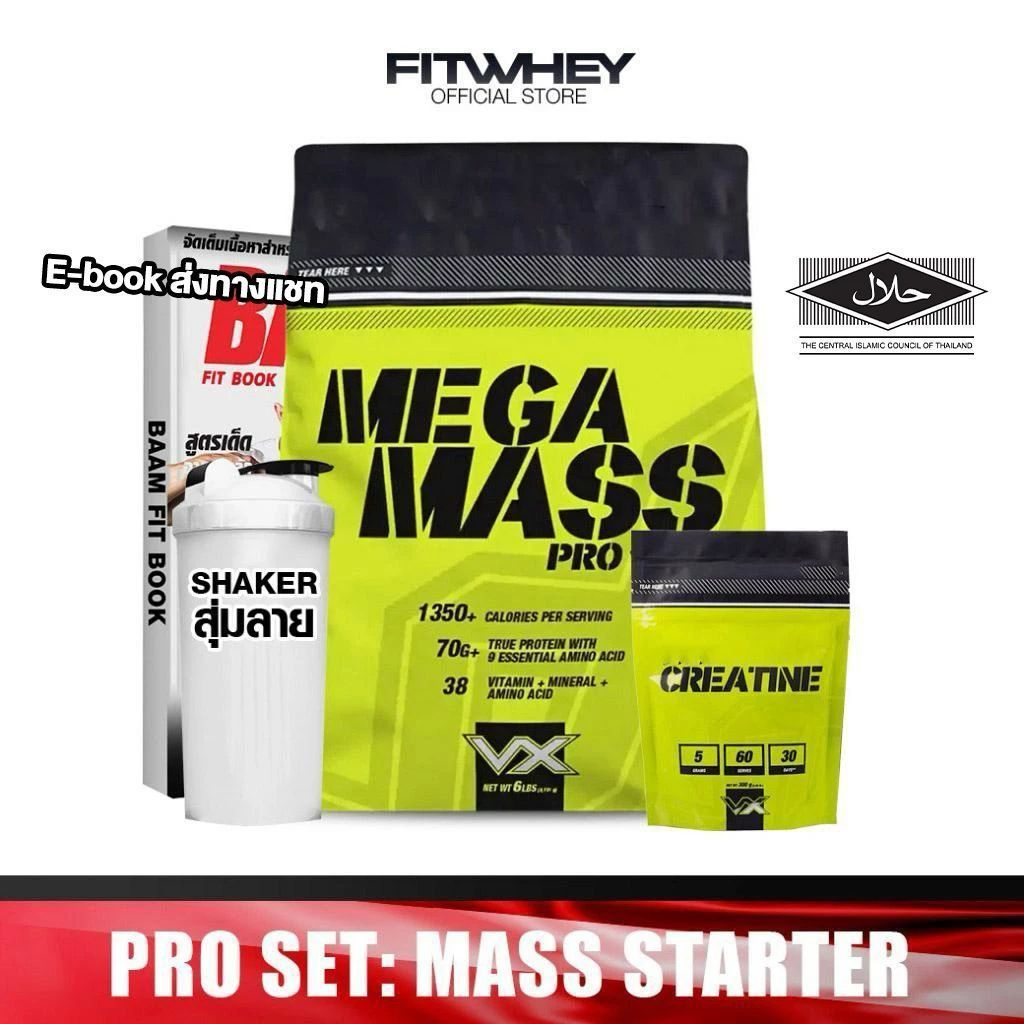 [ชุดโปรโมชั่นเซ็ต] VITAXTRONG MASS STARTER WHEY PROTEIN (6 LB) | เซ็ตคู่ CREATINE
