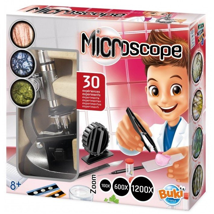 กล้องจุลทรรศน์พร้อมชุดทดลอง 30 กิจกรรม ขยาย 3 ระดับ  Microscope 30 experiments รุ่น MS907B ยี่ห้อ Bu