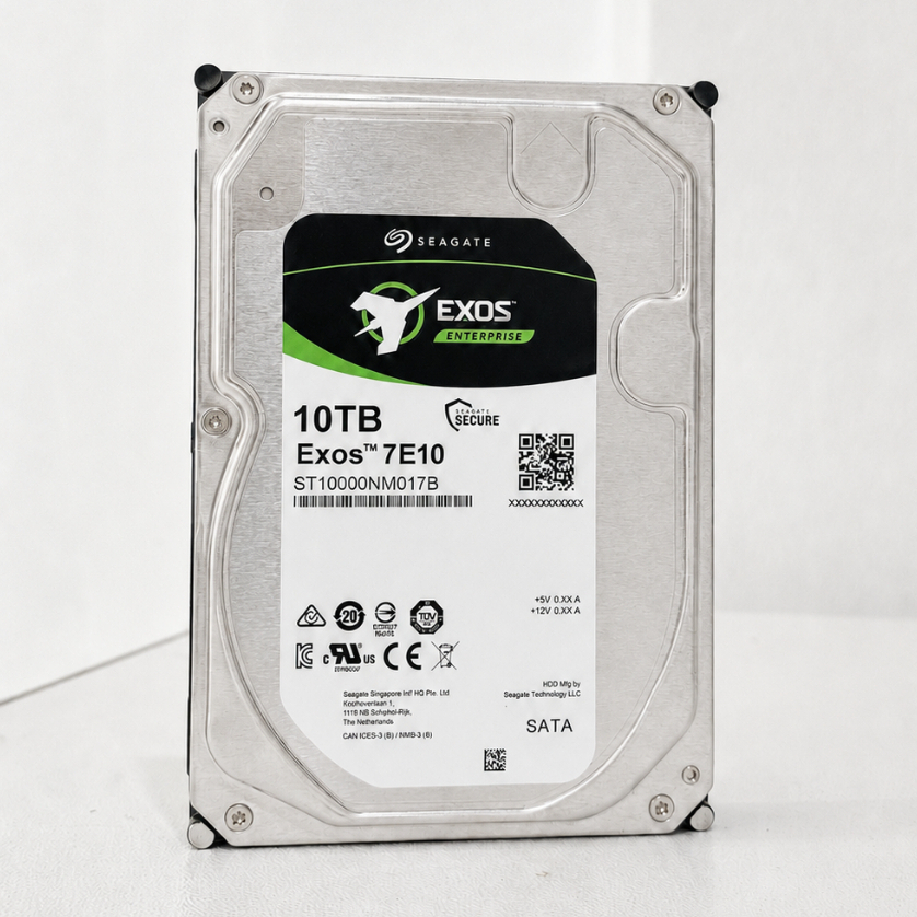 SEAGATE 10 TB ฮาร์ดดิสก์ Exos 7E10 HDD 512E/4kn SATA (ST10000NM017B) รับประกัน 5 ปี By Vnix Group