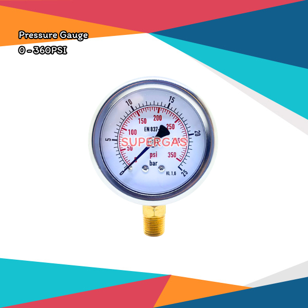KEEPER Pressure Gauge 0-360PSI / 0-25BAR