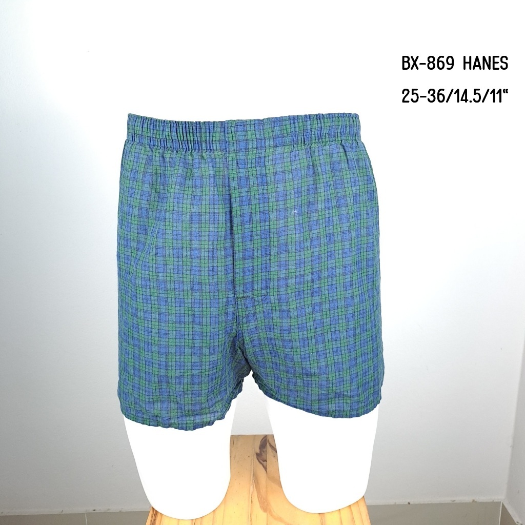 🩳 กางเกงบ๊อกเซอร์ boxer แบรนด์มือสอง BX-869 HANES 25-36/14.5/11" ตำหนิ