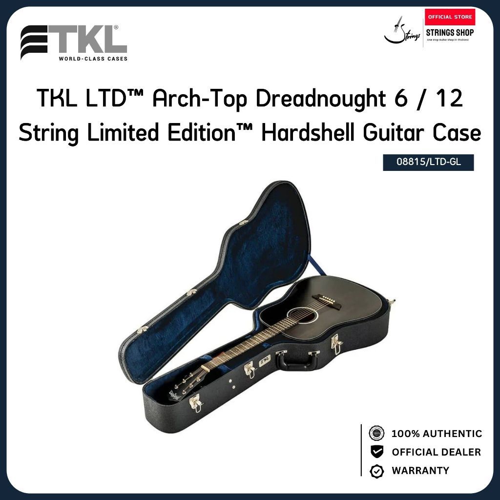 TKL LTD Arch-Top Dreadnought 6 / 12 String Limited Edition Hardshell Guitar Case เคสกีตาร์โปร่ง 6/12