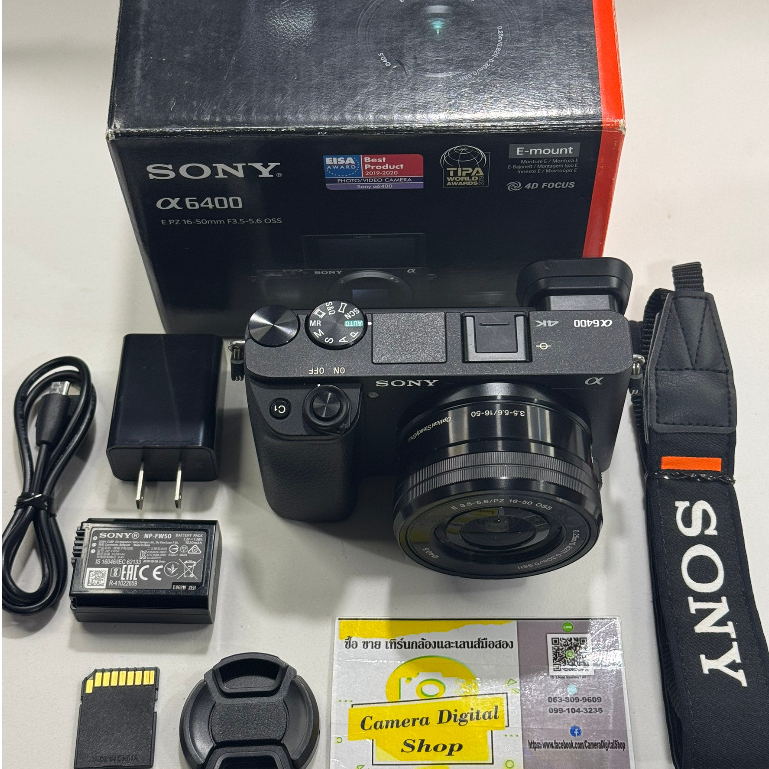 กล้องมือสอง Sony a6400 + Lens Sony 16-50mm F3.5-5.6 OSS PZ