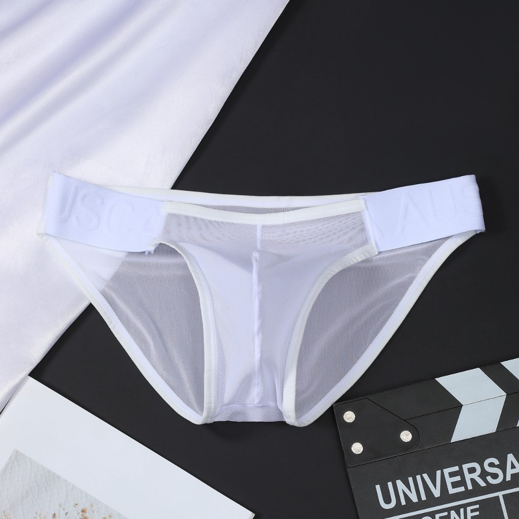 กางเกงในชายเซ็กซี่ทรงbikini ผ้าซีทรู เนื้อผ้านุ่ม บางเบา ใส่สบาย