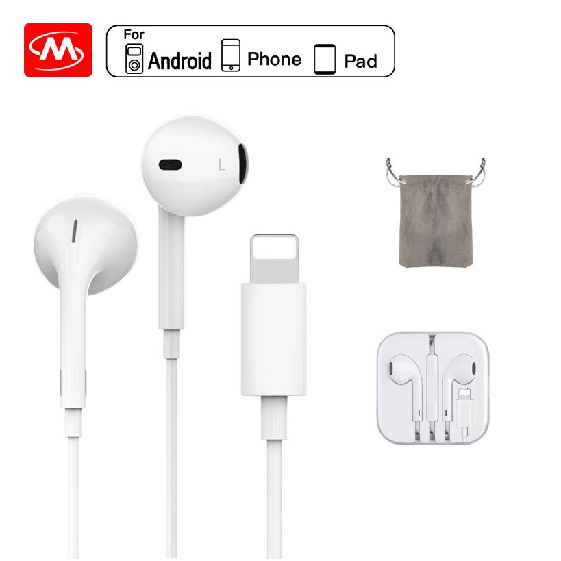 sanmax หูฟังบลูทูธแบบมีสาย S14B เสียงดี มีไมโครโฟนในตัว สำหรับ phone 7 8 x 11 12 13 14 se xr（รับประกัน 6 เดือน）