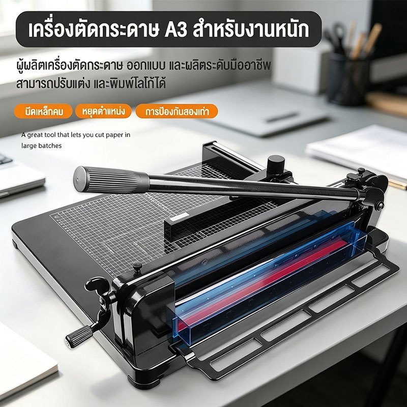 เครื่องตัดกระดาษมือโยก ที่ตัด กระดาษ A4 ตัดได้ครั้งละ รุ่น 858A4