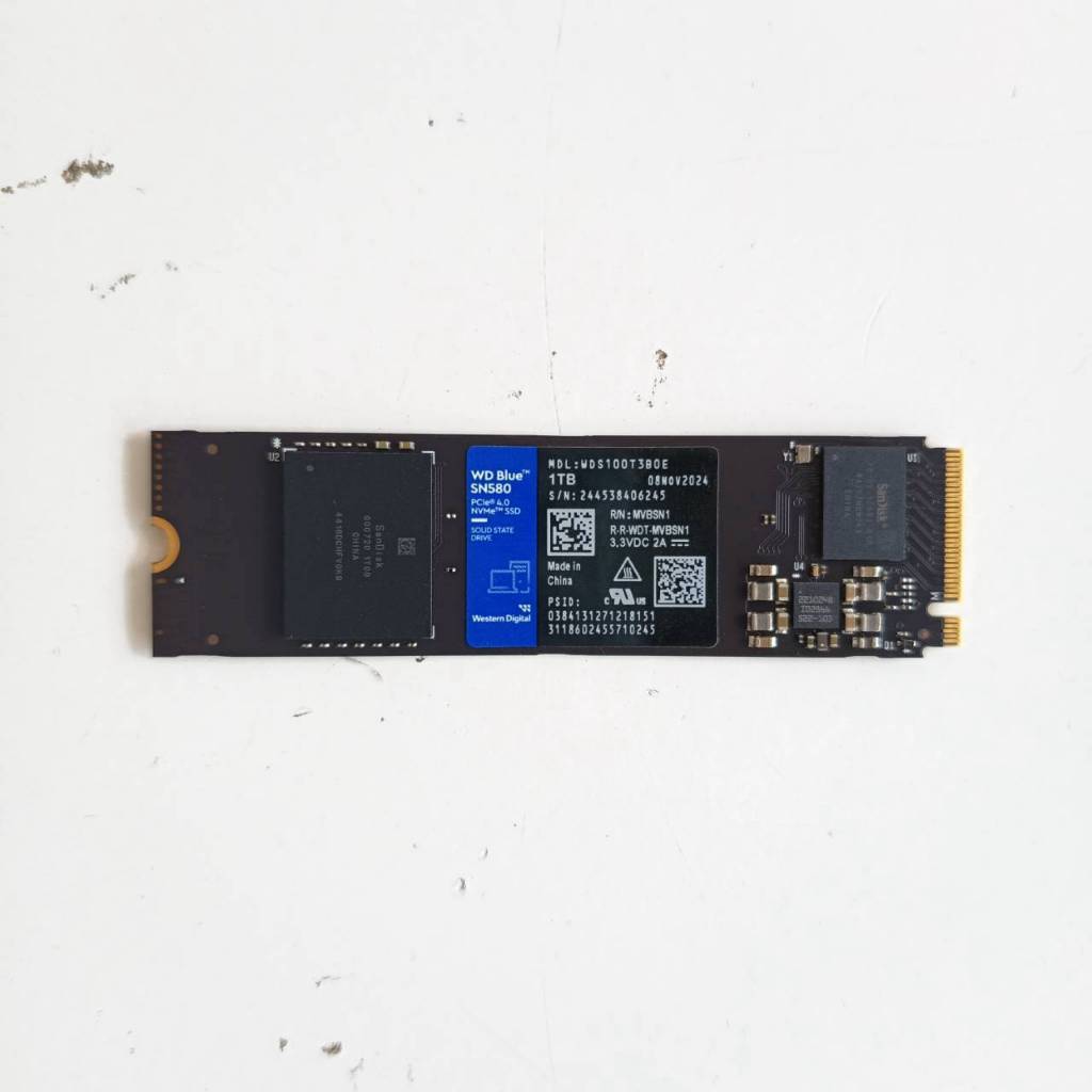 SSD  M.2  NVME  1TB  WD  BLUE  SN580  GEN4  ประกัน  Advice  05/12/2027