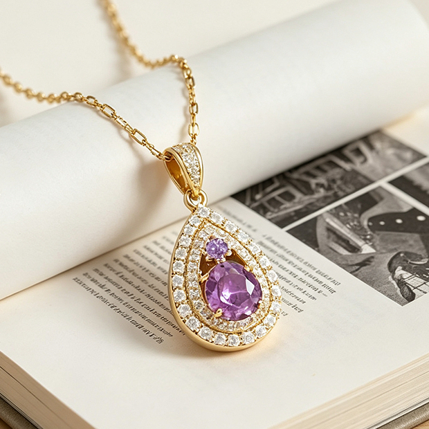 Jewelry สร้อยคอผู้หญิง สร้อยคอรูปหัวใจและพระจันทร์ จี้แฟชั่น สร้อยคอเงิน ของขวัญ