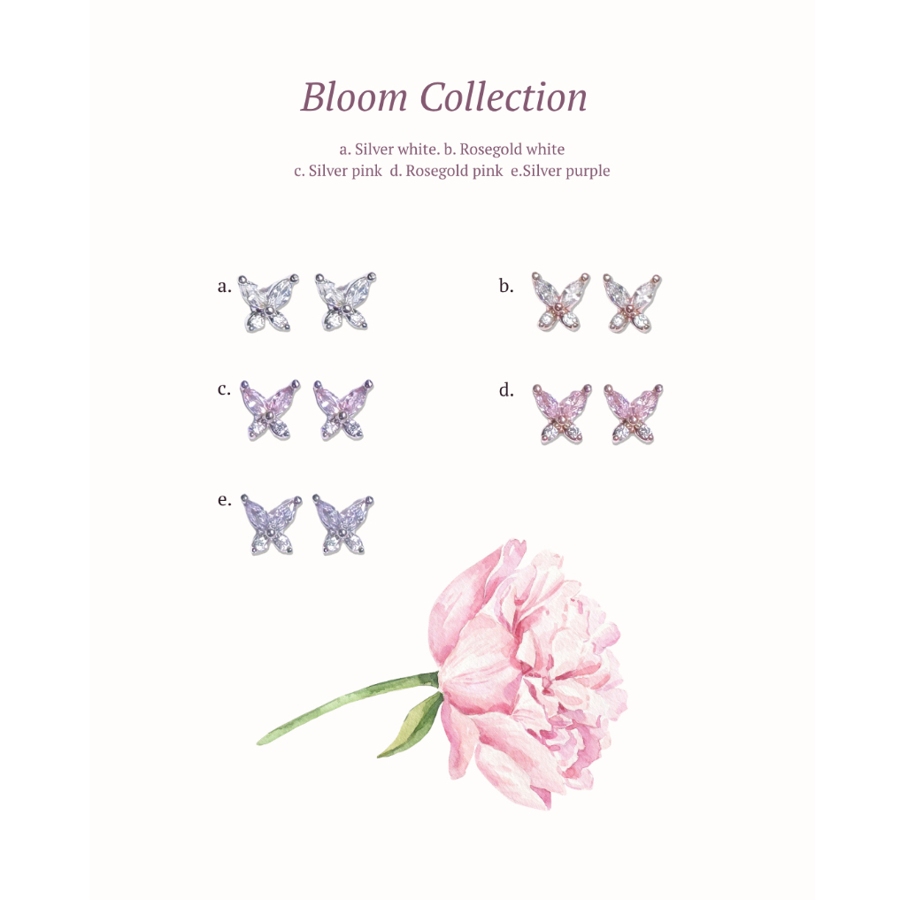 More Than Piercing: MP05 Bloom Butterfly จิวหู/ต่างหู
