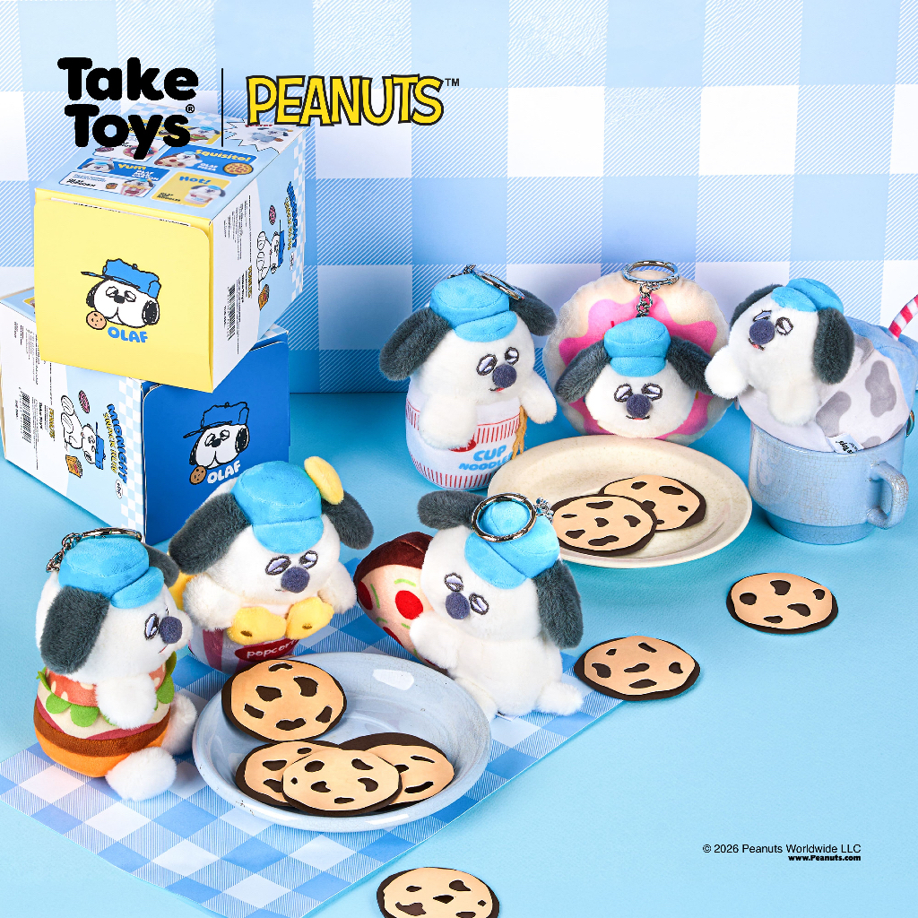 Peanuts Olaf Midnight Snack Run Blind Box Keychain - กล่องสุ่มพวงกุญแจพีนัทส์โอลาฟ