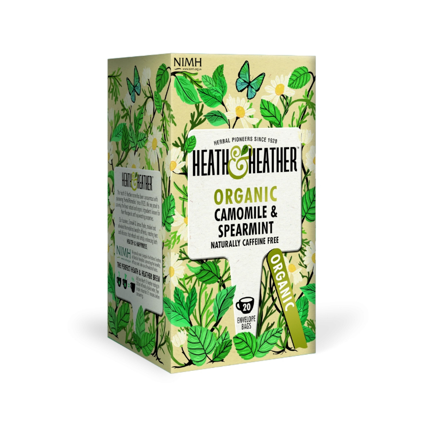 Heath & Heather | Organic Camomile & Spearmint 20tbags (Exp-2027/12) l Macrobiotic World Natural Efe