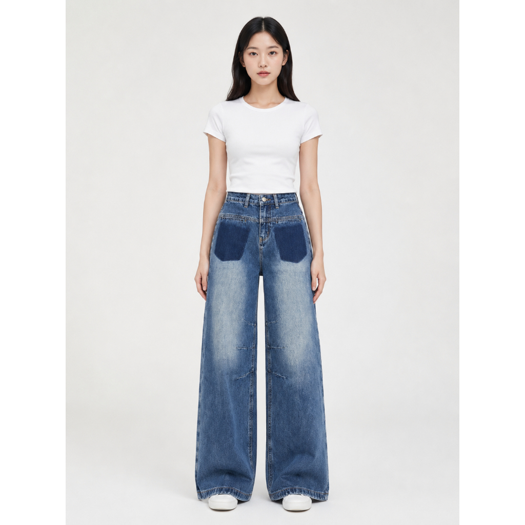 Niyom Jeans collection Fade Out : รุ่น B339 กางเกงยีนส์ ทรงกระบอก