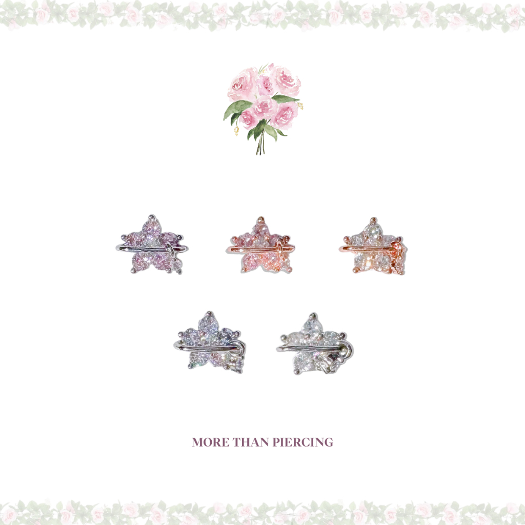 More Than Piercing: MP06 Bloom Flower จิวหู/ต่างหู