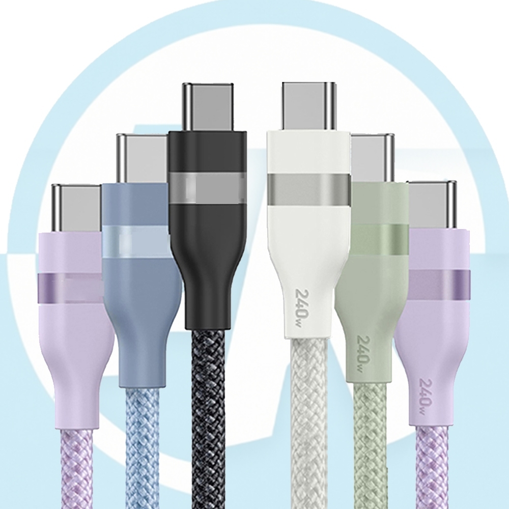 สายเคเบิล Anker Nano 240W USB C PD 240W สายชาร์จไฟไนล่อนประเภท C