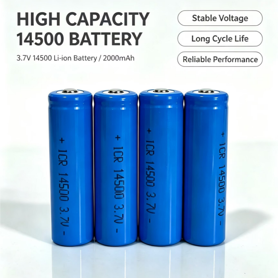 ถ่านชาร์จ Li-ion 14500 2000mAh 3.7V ขนาด AA (1-5 ก้อน) charger Rechargeable batteris