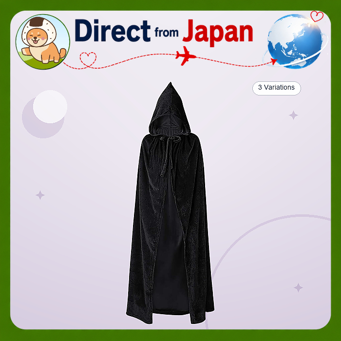 CINECE Halloween Grim Reaper Velvet Cloak Cosplay Costume Unisex Ages 6+ [Direct from Japan]