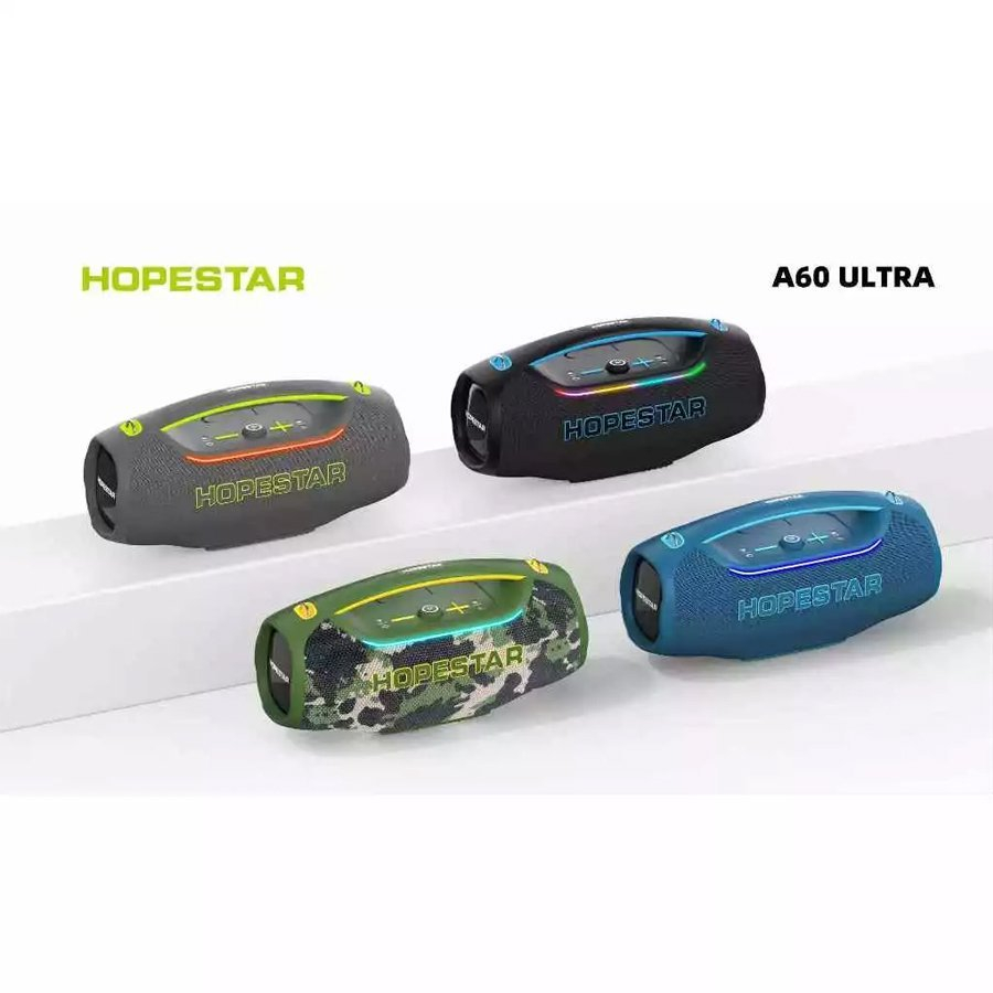 HOPESTAR A60 ULTRA 450วัตต์ เชื่อมต่อ1+N ลำโพง6ดอก มีไฟRGB ปรับเบสได้3โหมด