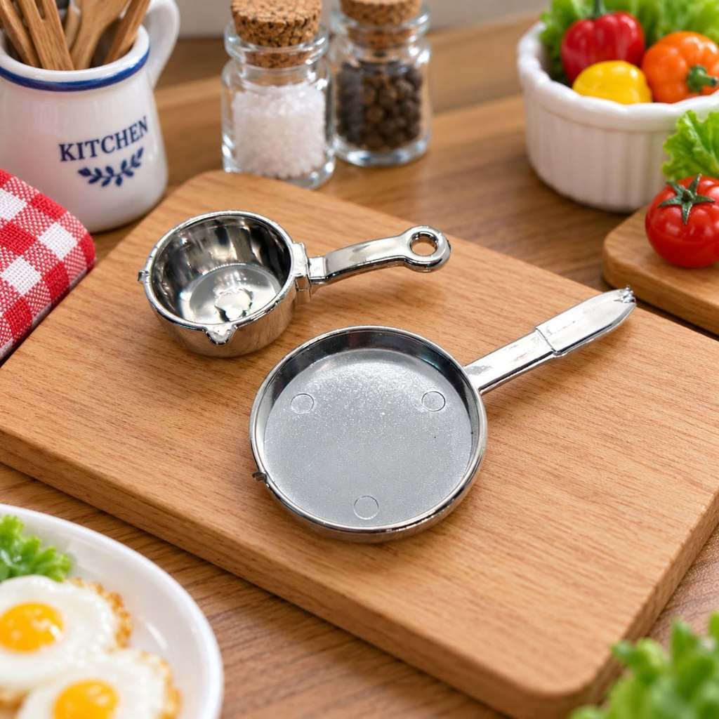 ๋J309A กระทะหม้อของเล่นจิ๋วดีไอวายโมเดลจำลอง แพ็คละ 10 ชิ้น