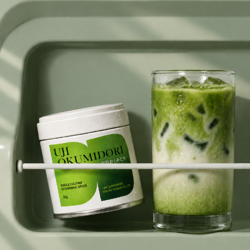 Uji Okumidori | Rincha Tea มัทฉะ ญี่ปุ่น เกรดพิธีการ Ceremonial matcha ขนาด 30g โทนถั่ว Nutty เหมาะทั้งลาเต้ และ เคลียร์