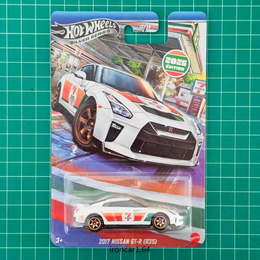 โมเดลรถ hotwheels รุ่น Nissan GTR R35 ลาย 7-11