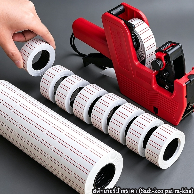 สติ๊กเกอร์ราคา ป้ายราคา ฉลากสินค้า 12x21mm 5000แผ่น Price Labeler ป้ายวันหมดอายุ วันที่ผลิต