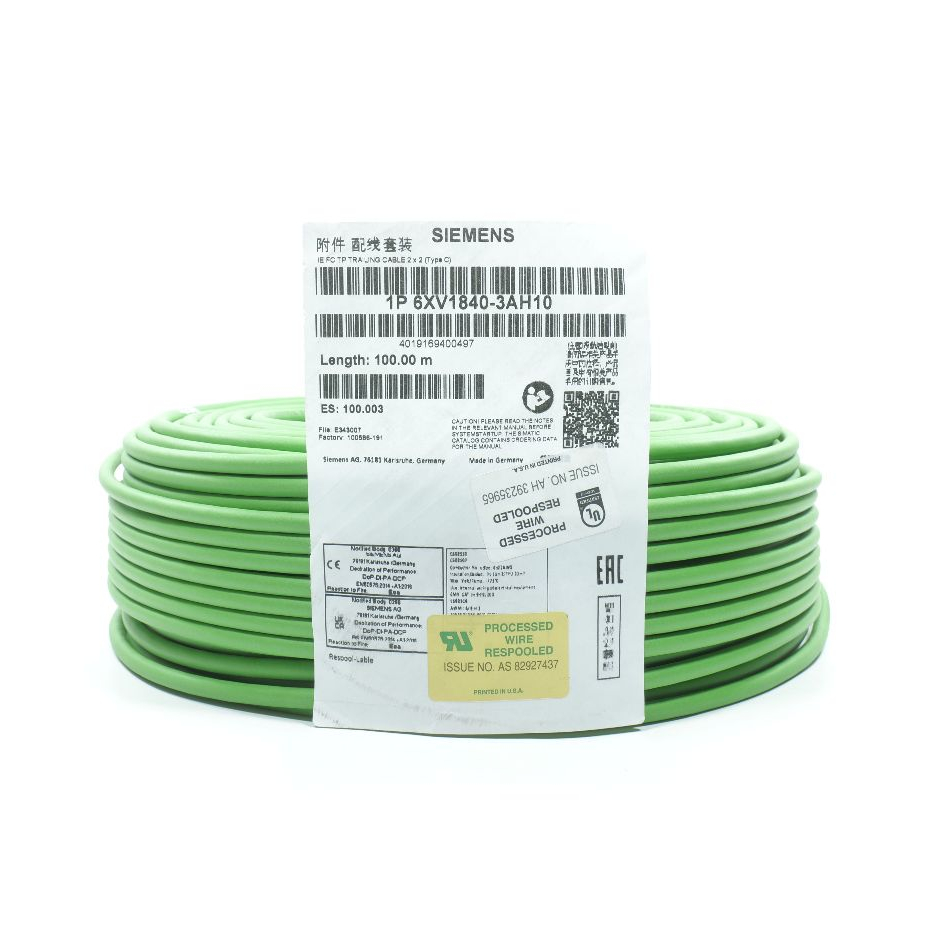 6XV1840-3AH10 SIEMENS SIMATIC NET INDUSTRIAL FC TP TRAILING CABLE 2x2 (PROFINET TYPE C) CAT5 PLUS 6X